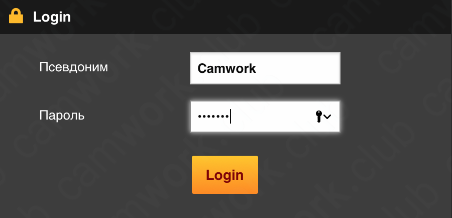 ������ ������ � ���� �������� �Login�